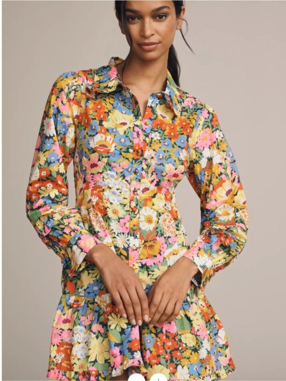 Love The Label x Liberty London Marketa Mini Shirt Dress M